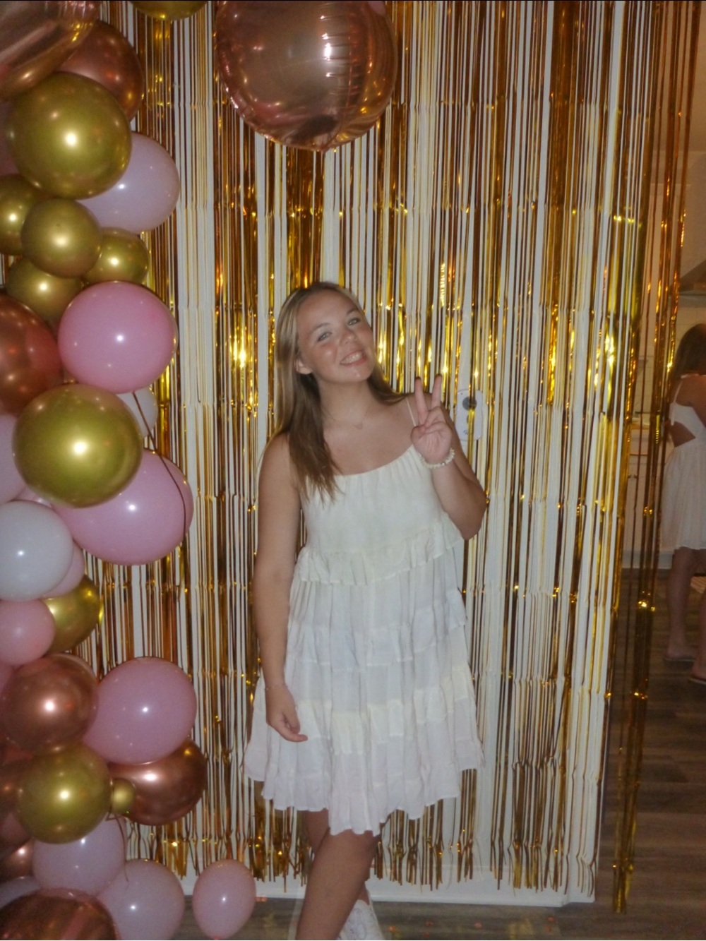 Storia Cream Tiered Midi Dress
